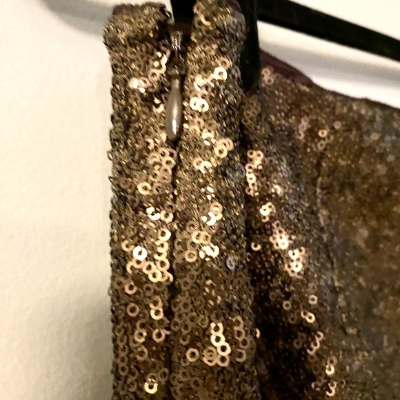 BANANA REPUBLIC BROWN SEQUIN SHORTS - Picture 4 of 12